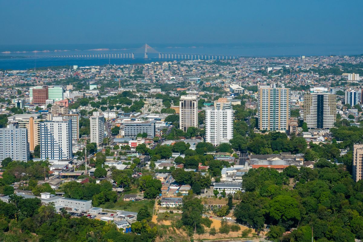 Imagem panorâmica da cidade de Manaus