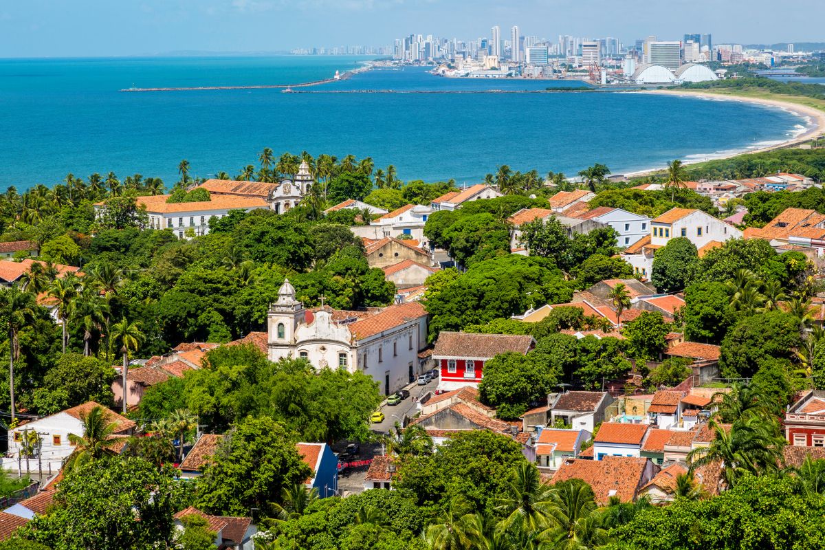 Panorama da cidade de Olinda, em Pernambuco