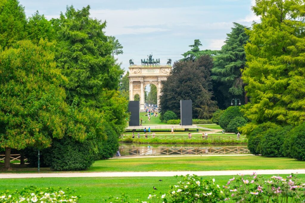 Arco della Pace no Parco Sempione de Milão