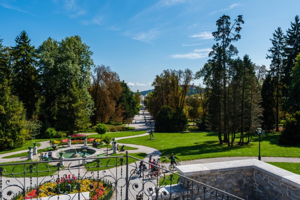 Parque Tivoli no bairro de Koseze, em Liubliana