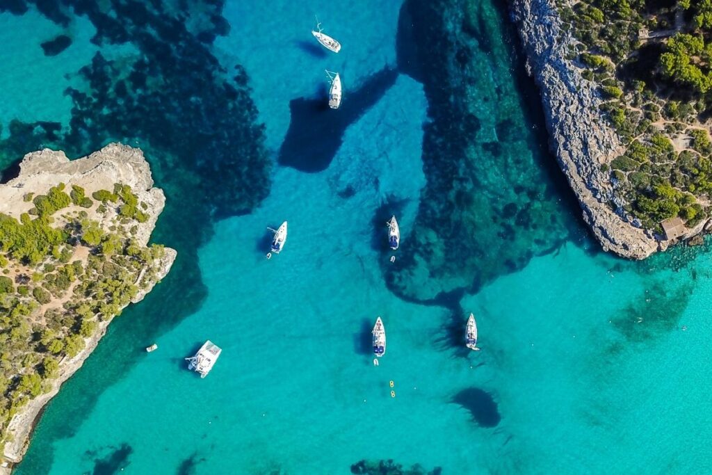 Barcos ancorados em Maiorca