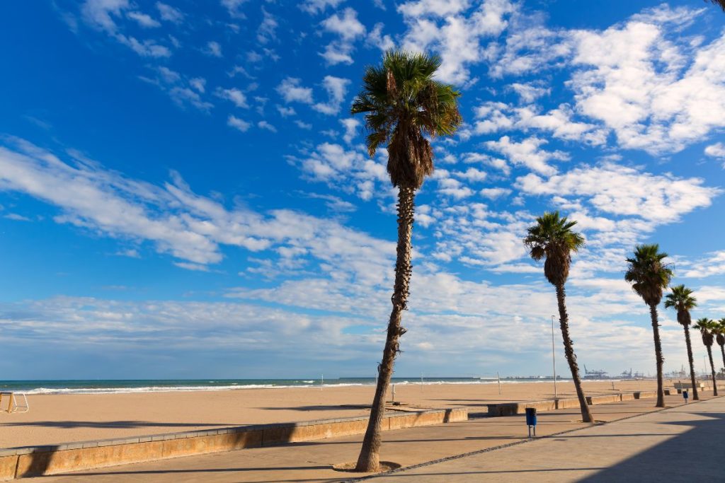 Praia de Patacona em Valência