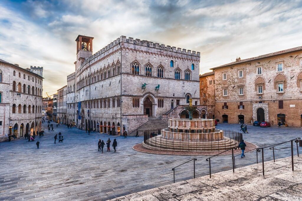 Piazza IV Novembre e Fontana Maggiore na cidade de Perugia