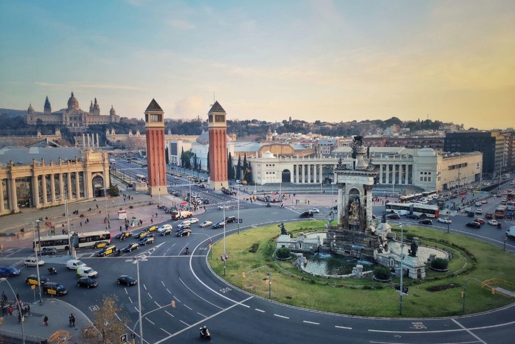 Plaça Espanya no bairro de Monjuïc