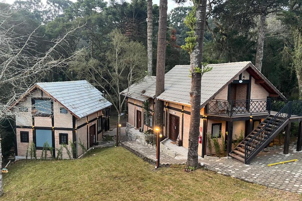 Chalés em meio à natureza em pousada em Monte Verde
