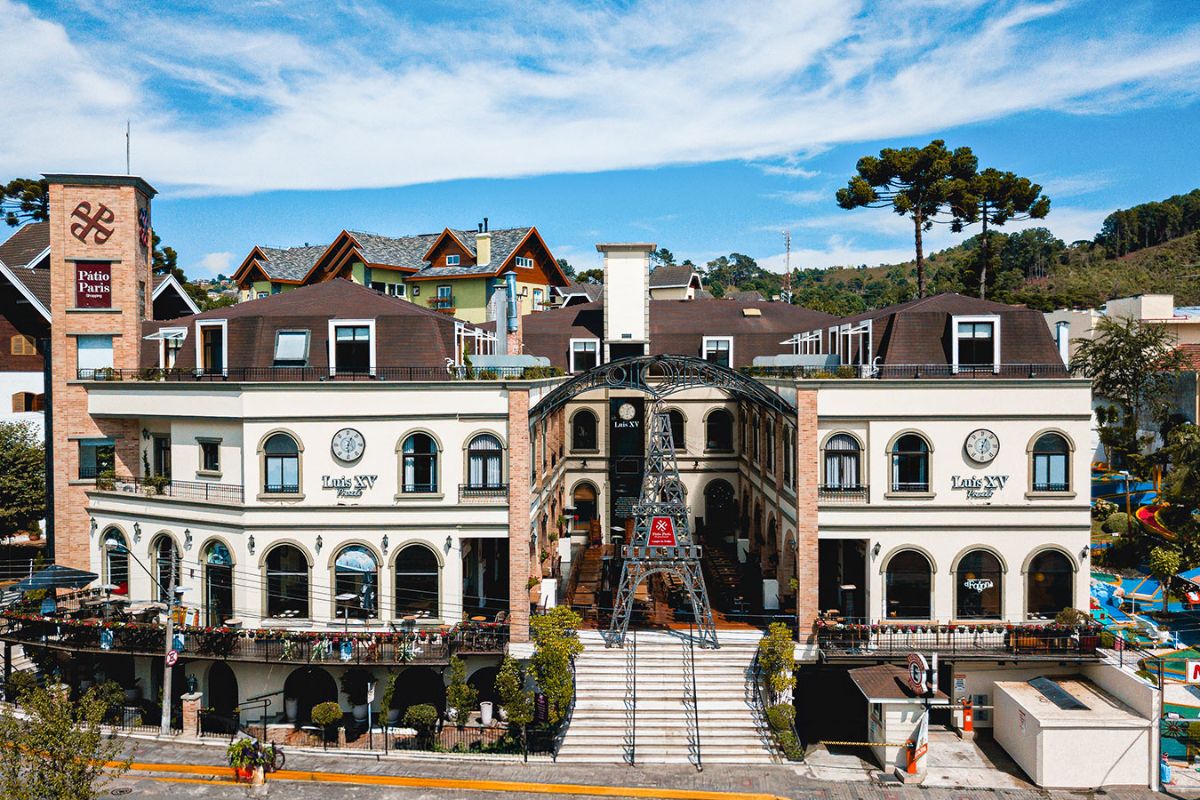 Panorâma de hotel na Serra da Mantiqueira
