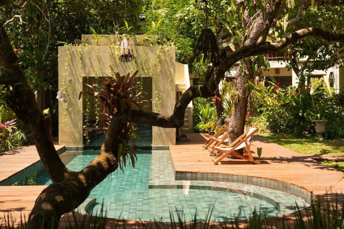Piscina de pousada em Caraíva, no sul da Bahia