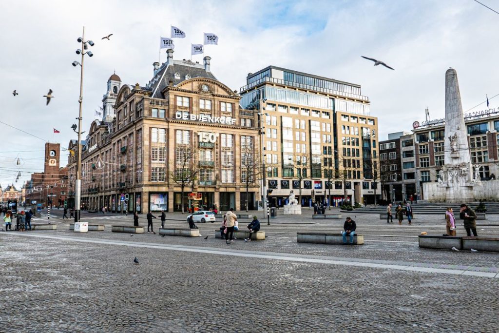 Praça Dam em Amsterdam