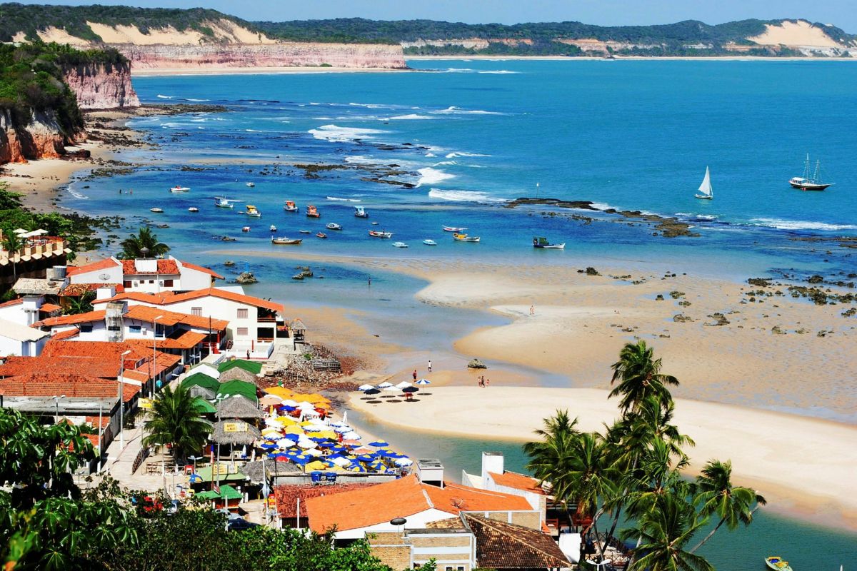 Panorama da Praia do Centro de Pipa