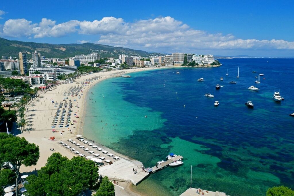 Praia de Magaluf, em Maiorca