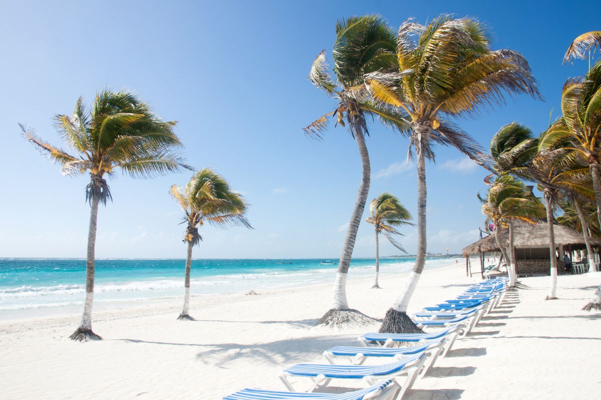 Praia de Tulum localizada dentro do Parque del Jaguar