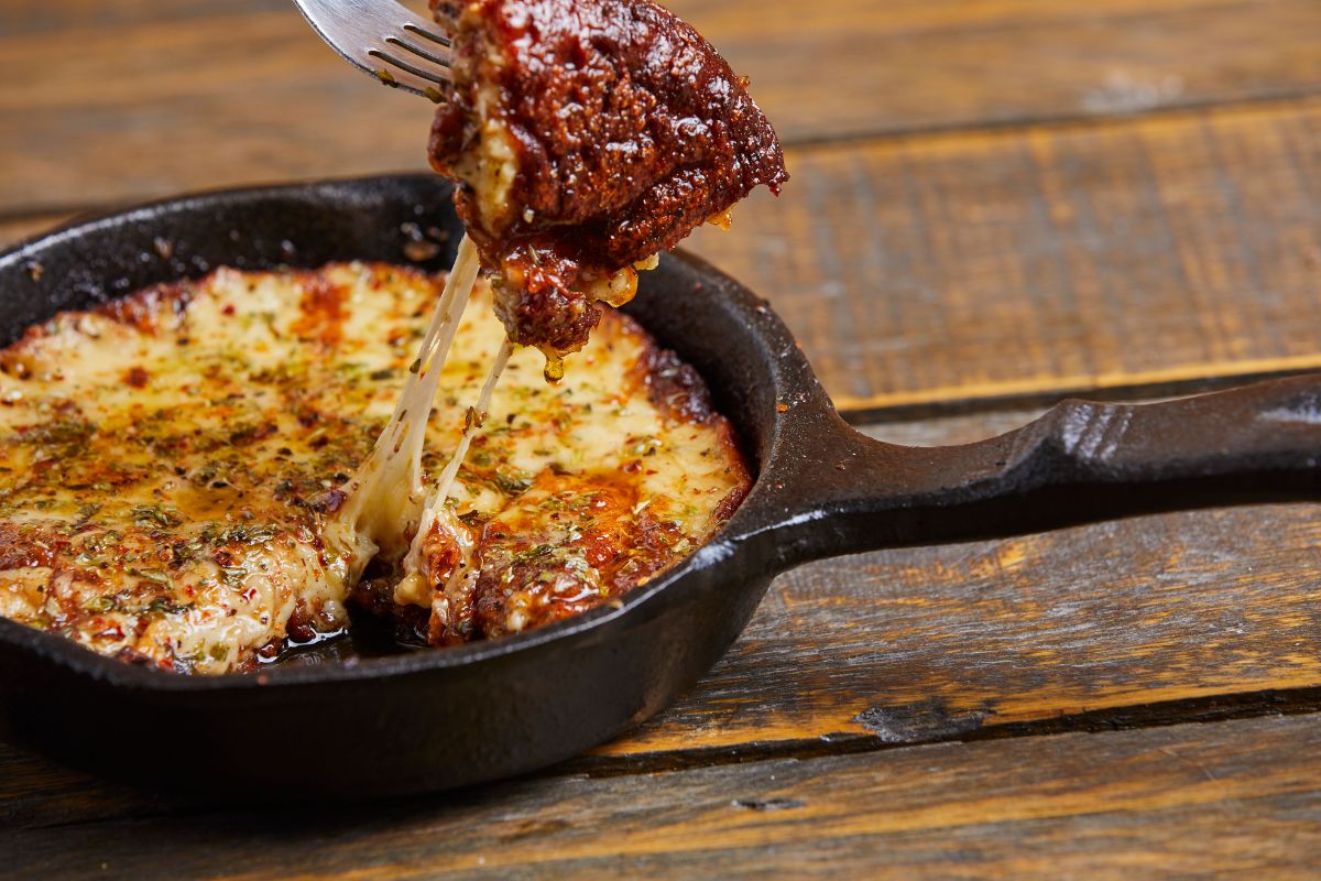 Provoleta, prato para comer em Buenos Aires, Argentina