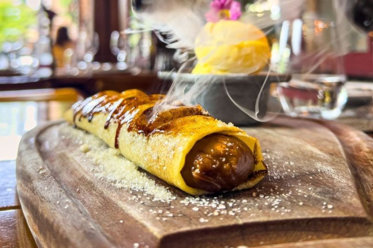 Panqueca doce do Il Piacere, restaurante em Gramado