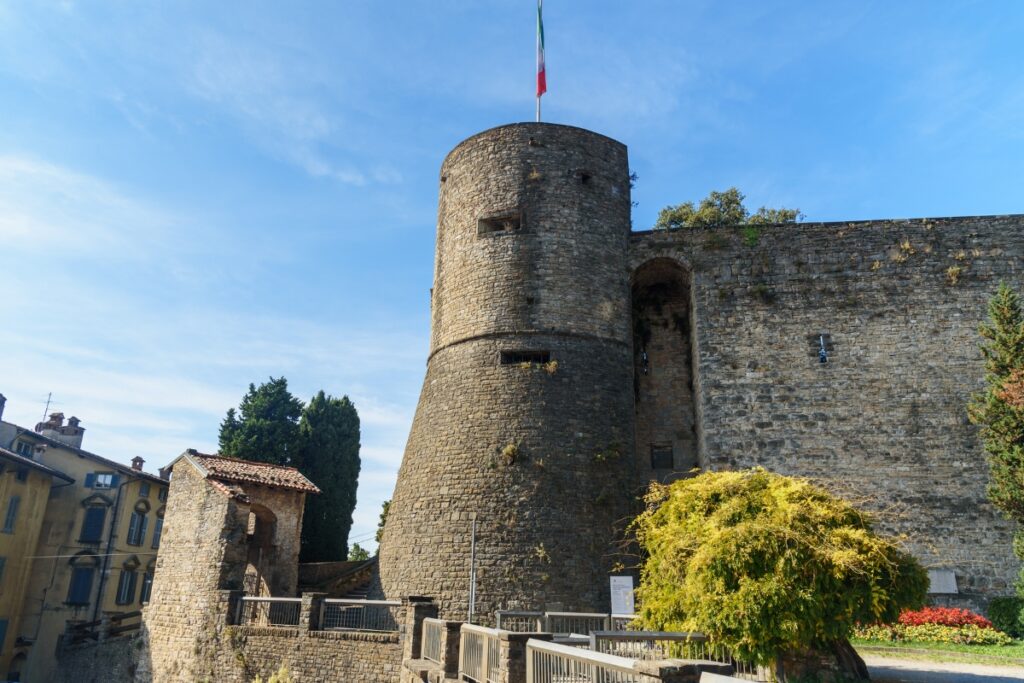 Muralhas da Rocca de Bergamo, na Itália