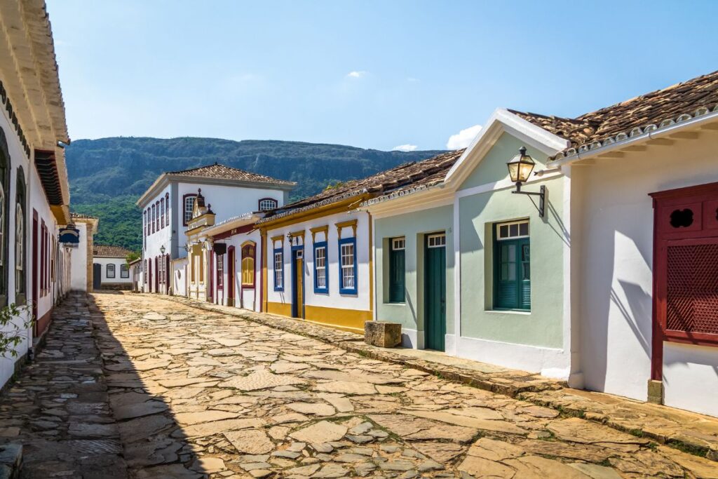 Rua Direita no centro de Tiradentes, em Minas Gerais