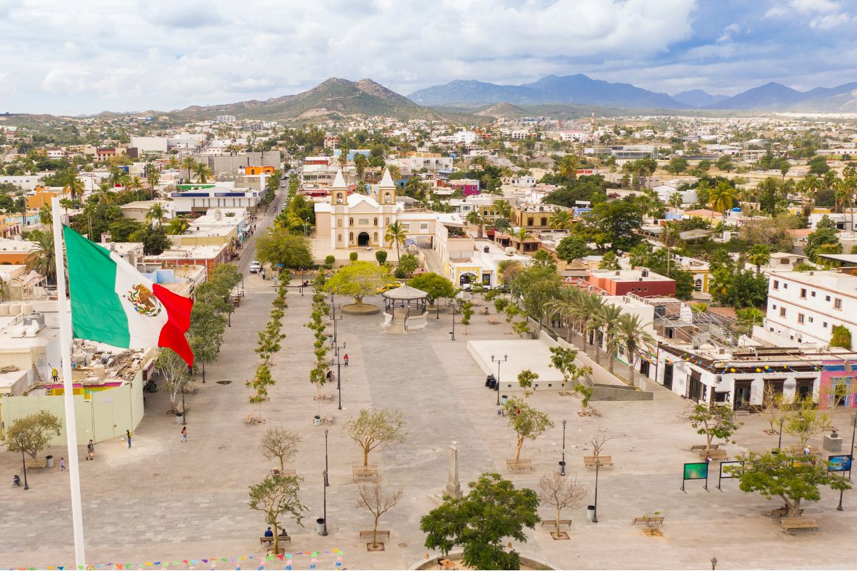 Imagem panorâmica do centro histórico de San José del Cabo, em Los Cabos