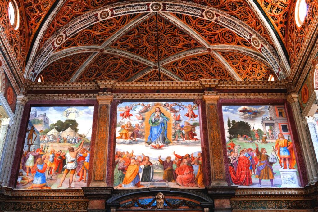 Afrescos na igreja San Maurizio al Monastero Maggiore