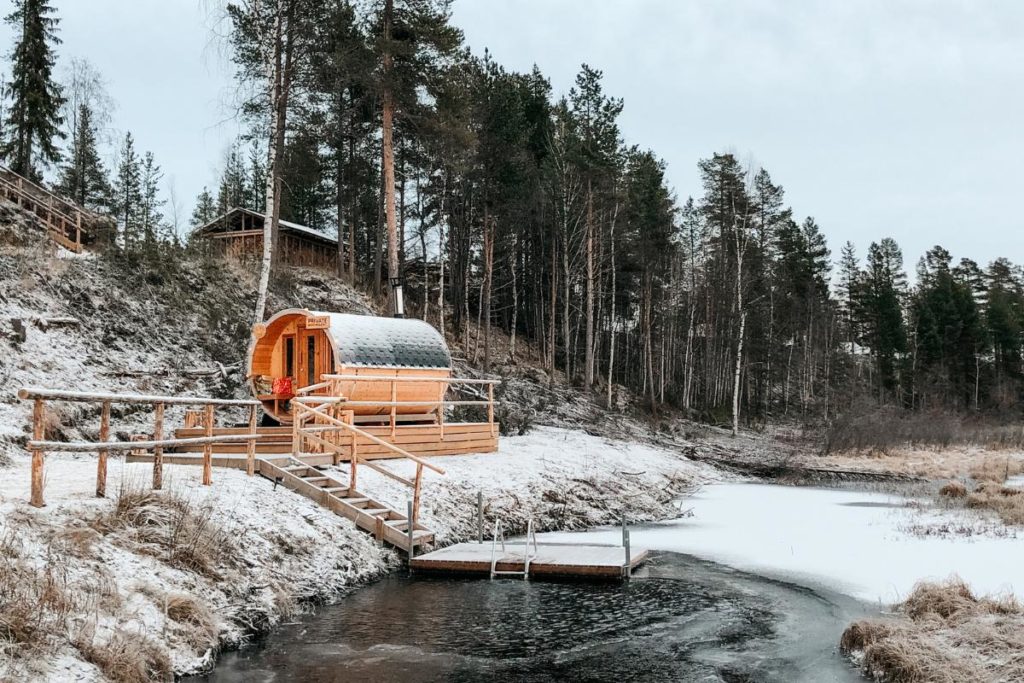 Sauna finlandesa na Lapônia