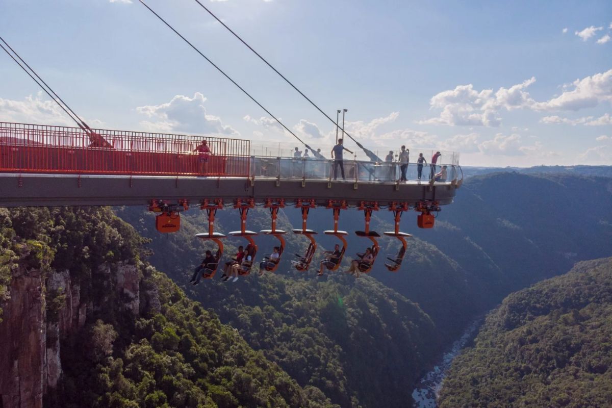 Plataforma de vidro do Skyglass, em Canela