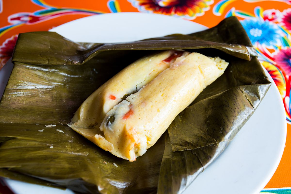 Tamales, comida típica da Cidade do México