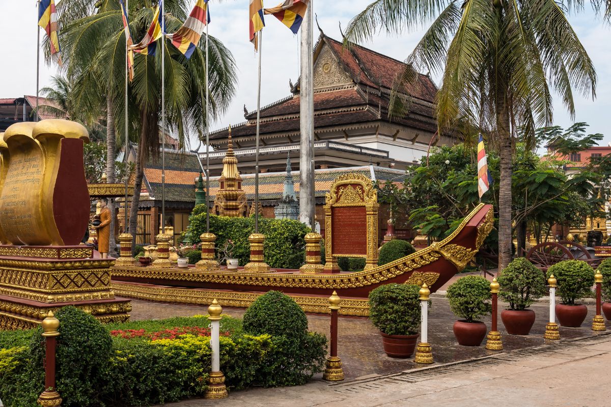 Instalações do templo Wat Preah Prom Rath, Siem Reap