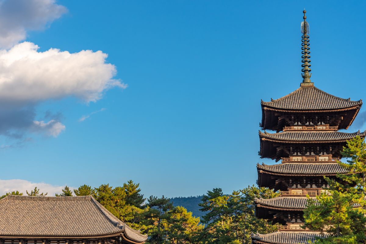 Pagoda do templo Kofuku-ji, no Japão