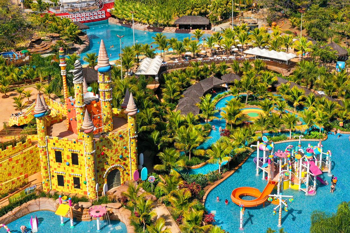 Panorama do Thermas Water Park em Águas de São Pedro