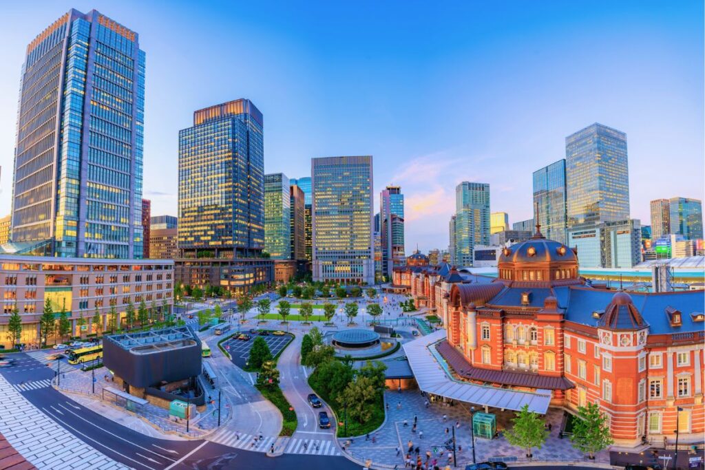 Vista panorâmica da Tokyo Station