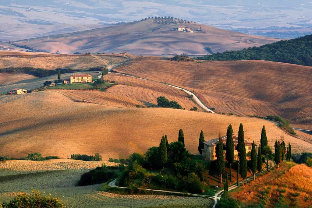 Vales da Toscana, na Itália