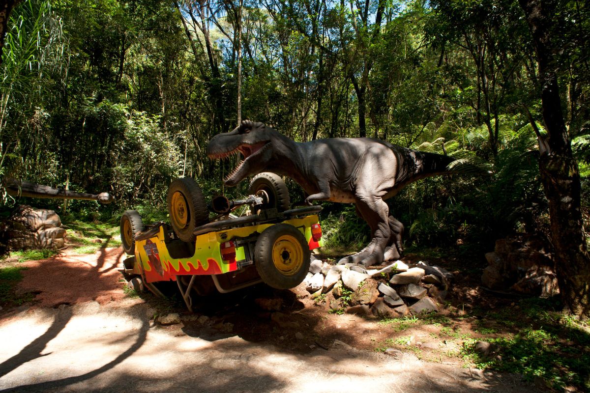 Instalações do parque Vale dos Dinossauros, em Canela