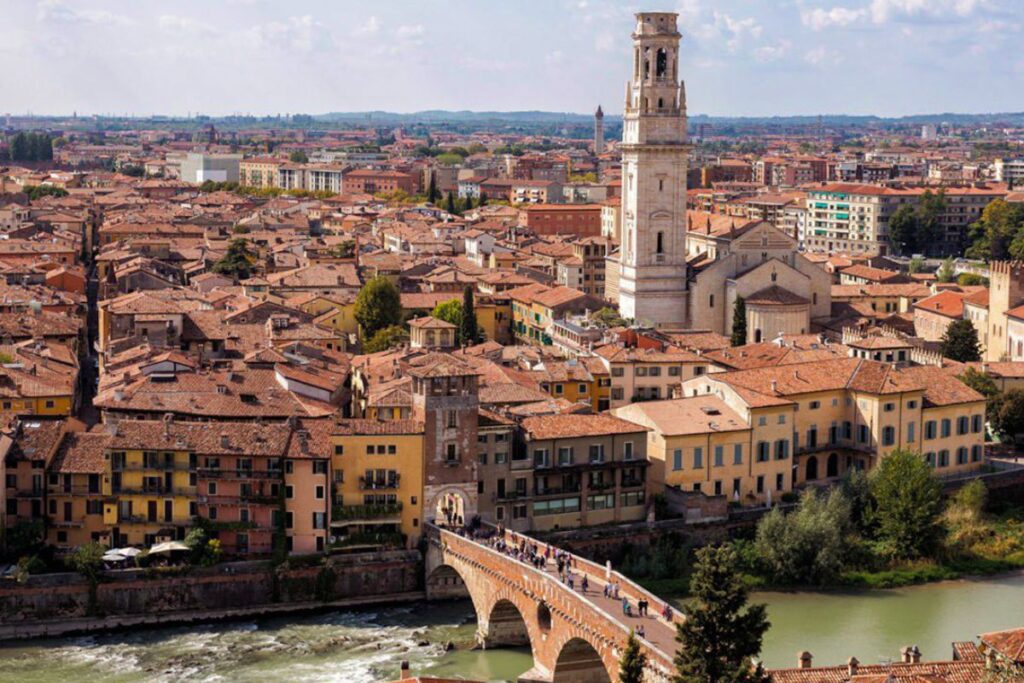 Vista panorâmica de Verona, na Itália