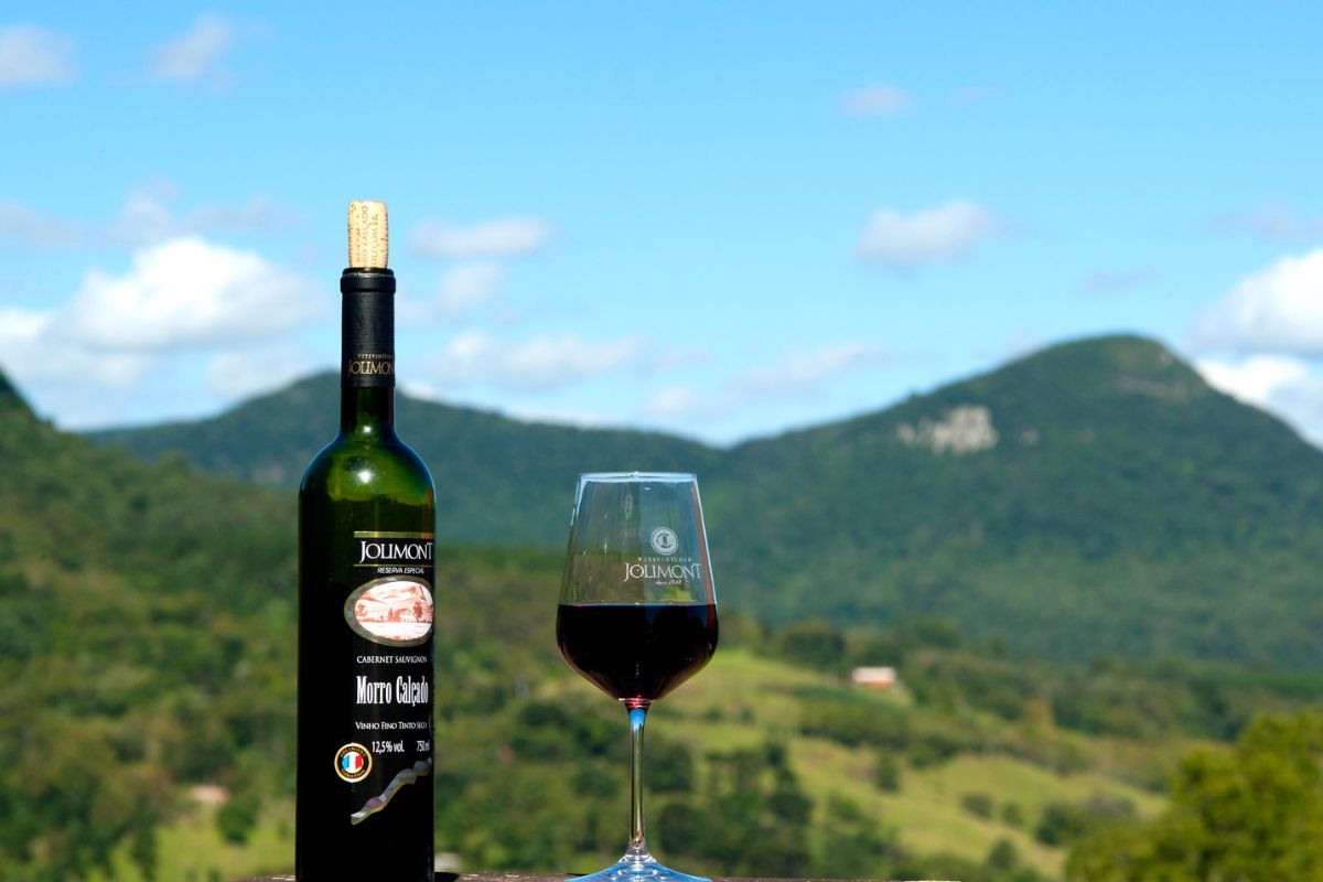 Vinho da Vinícola Jolimont, em Canela