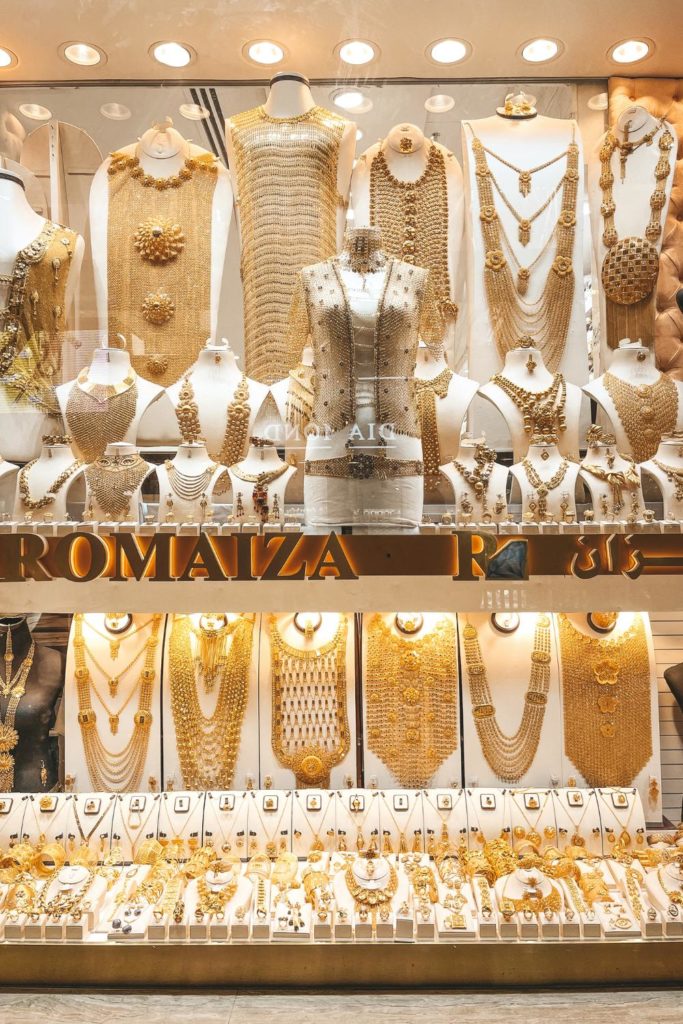 Vitrine no Gold Souk